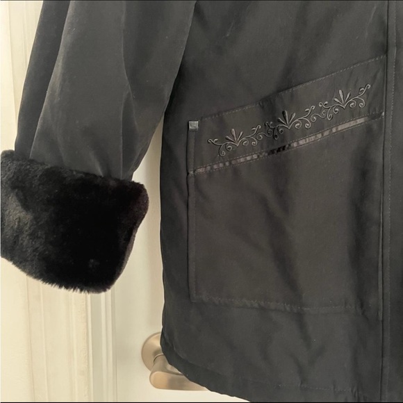 Black Fur Winter Jacket - Picture 2 of 3